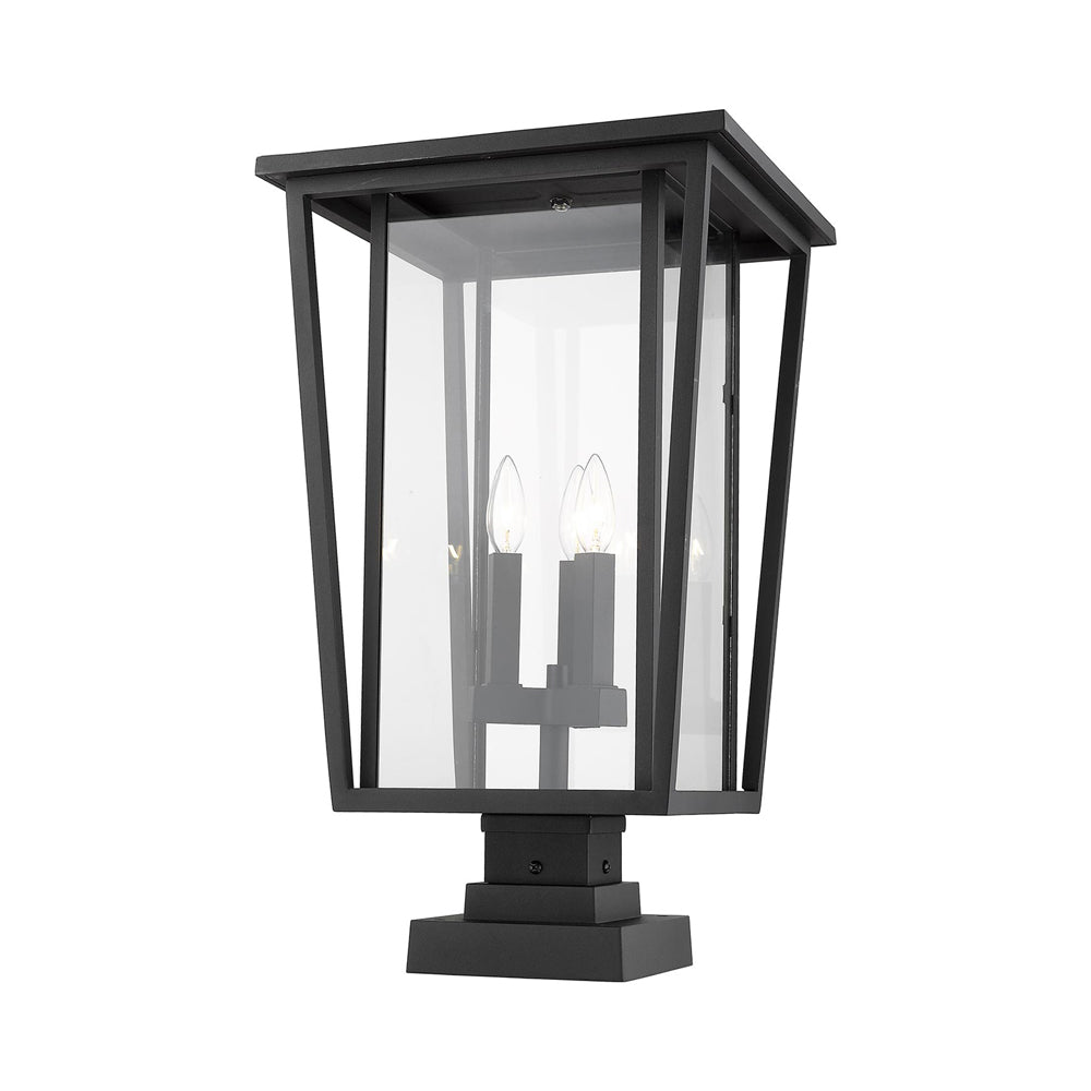 Seoul 571S Outdoor Pier Mount Light in Black (24.75-Inch).