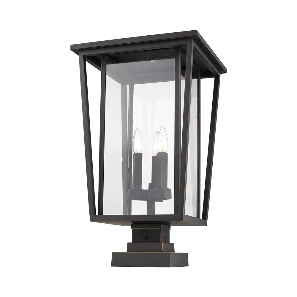 Seoul 571S Outdoor Pier Mount Light in Oil Rubbed Bronze (24.75-Inch).