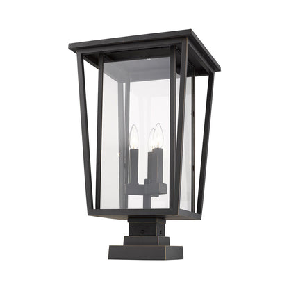Seoul 571S Outdoor Pier Mount Light in Oil Rubbed Bronze (24.75-Inch).