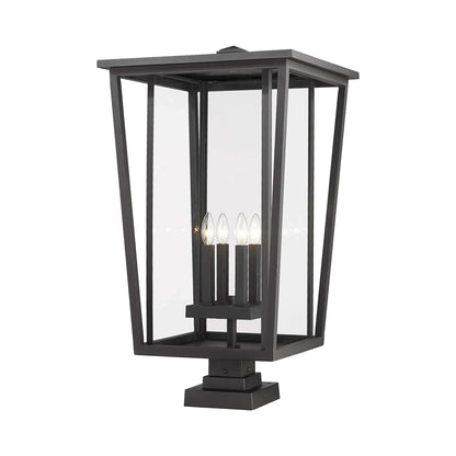 Seoul 571S Outdoor Pier Mount Light in Black (31.88-Inch).