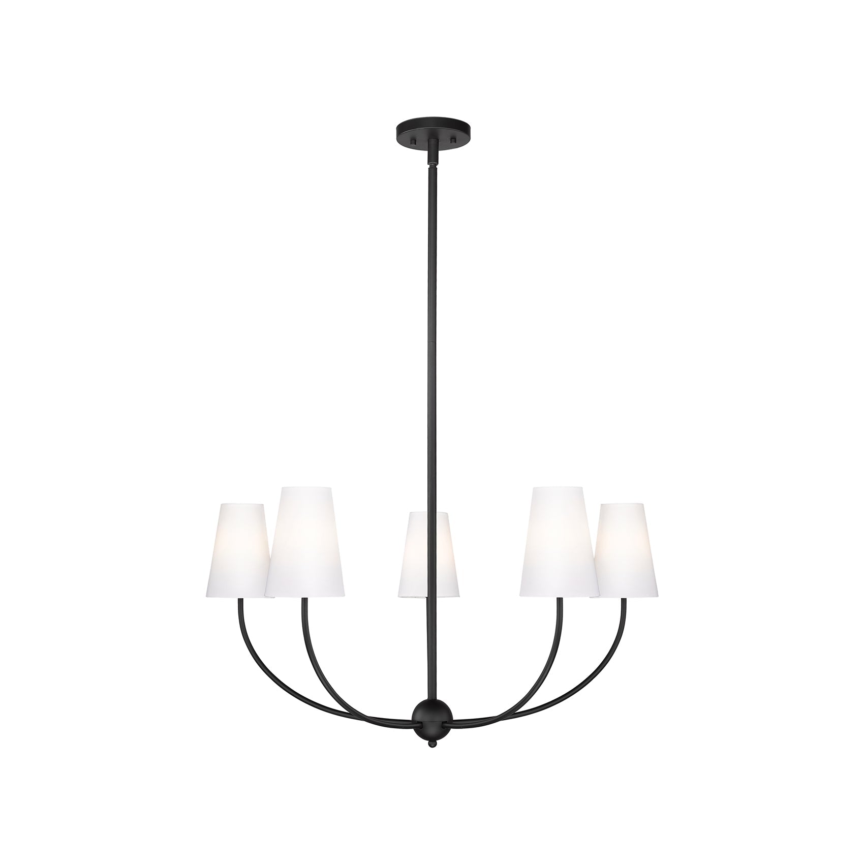 Shannon Chandelier in Matte Black (32-Inch).
