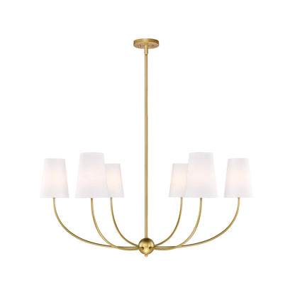 Shannon Chandelier in Rubbed Brass (42-Inch).