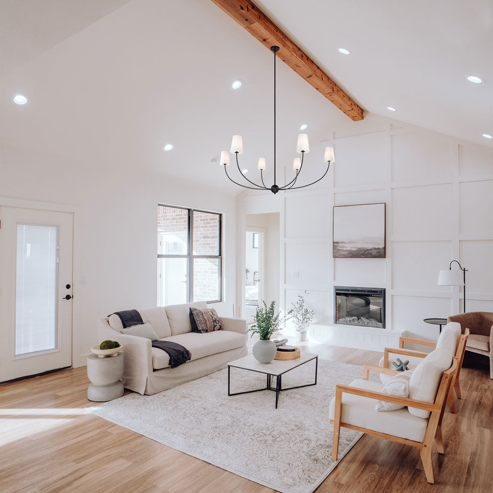 Shannon Chandelier in living room.