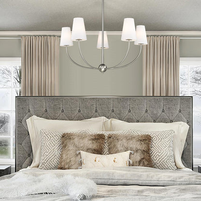 Shannon Chandelier in bedroom.