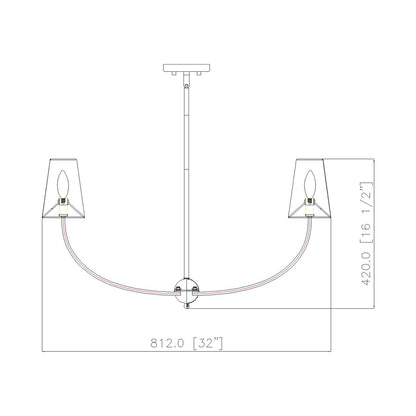 Shannon Chandelier - line drawing.