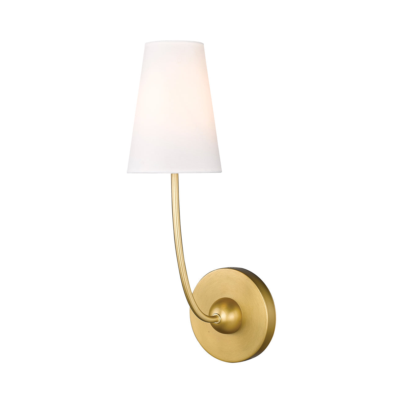 Shannon Wall Light in Rubbed Brass (1-Light).