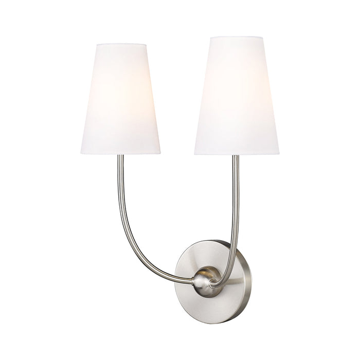 Shannon Wall Light in Brushed Nickel (2-Light).