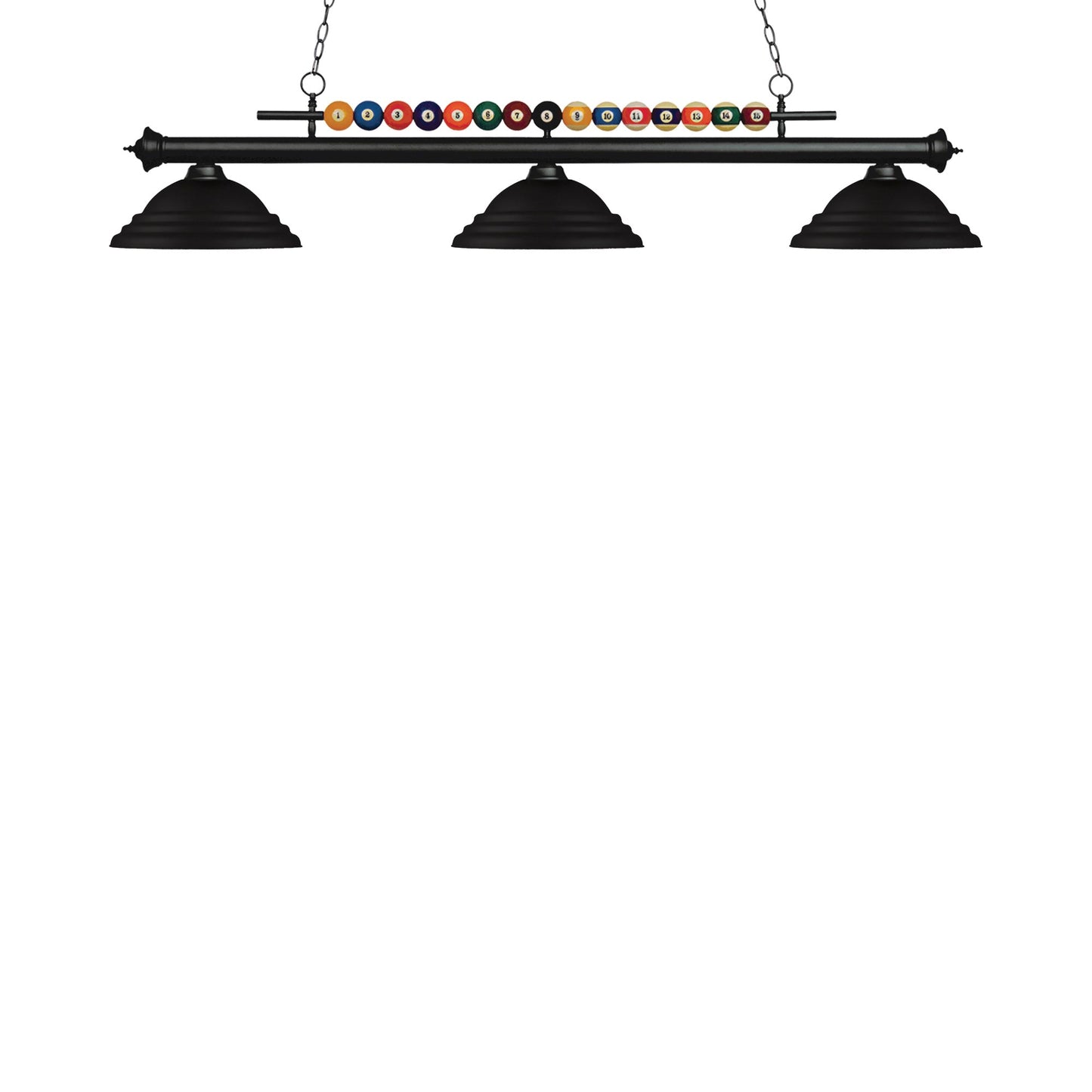 Shark Billiard Pendant Light in Matte Black/Matte Black.
