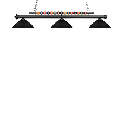 Shark Billiard Pendant Light in Matte Black/Matte Black.