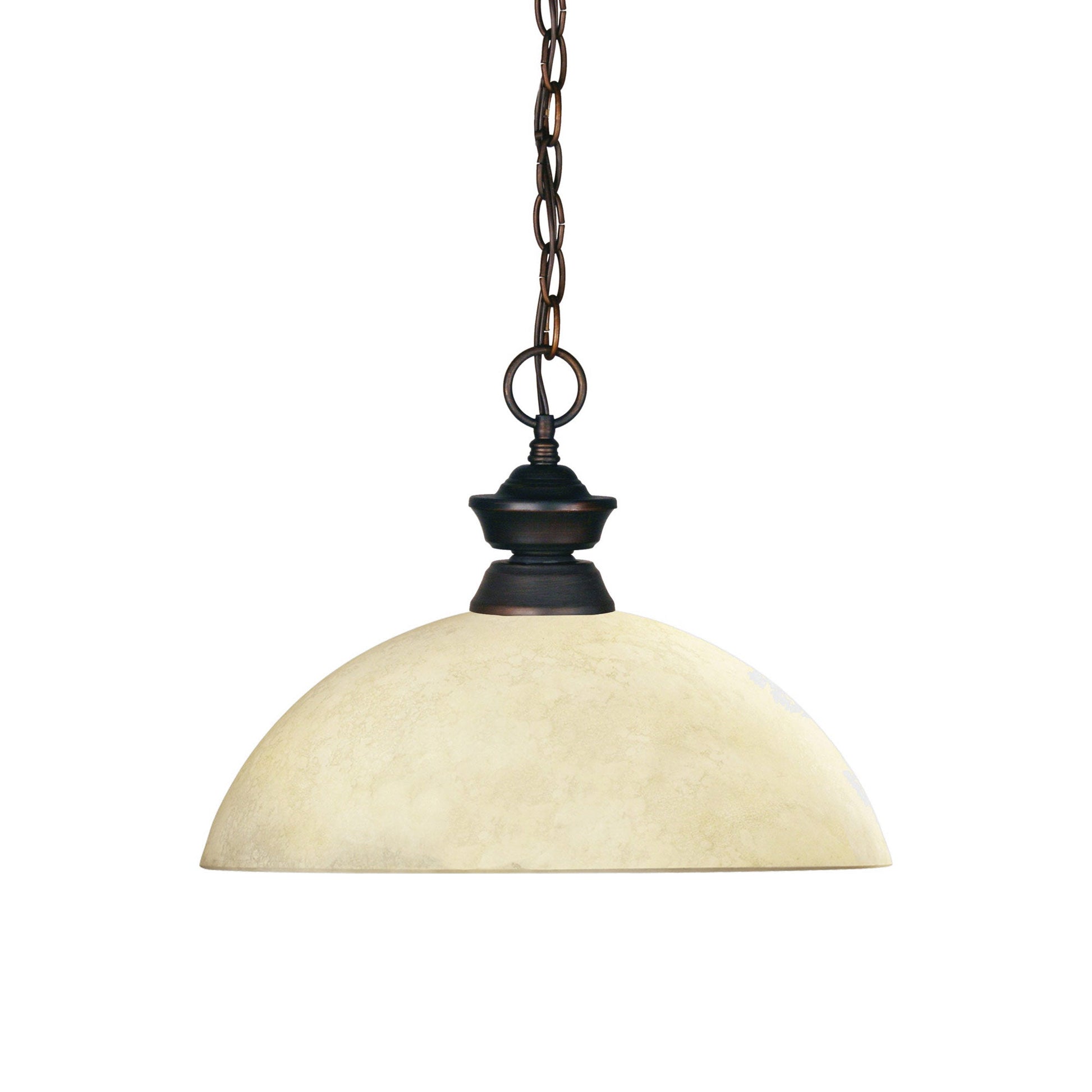 Shark Dome Pendant Light in Olde Bronze/Golden Mottle.