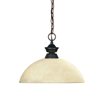 Shark Dome Pendant Light in Olde Bronze/Golden Mottle.