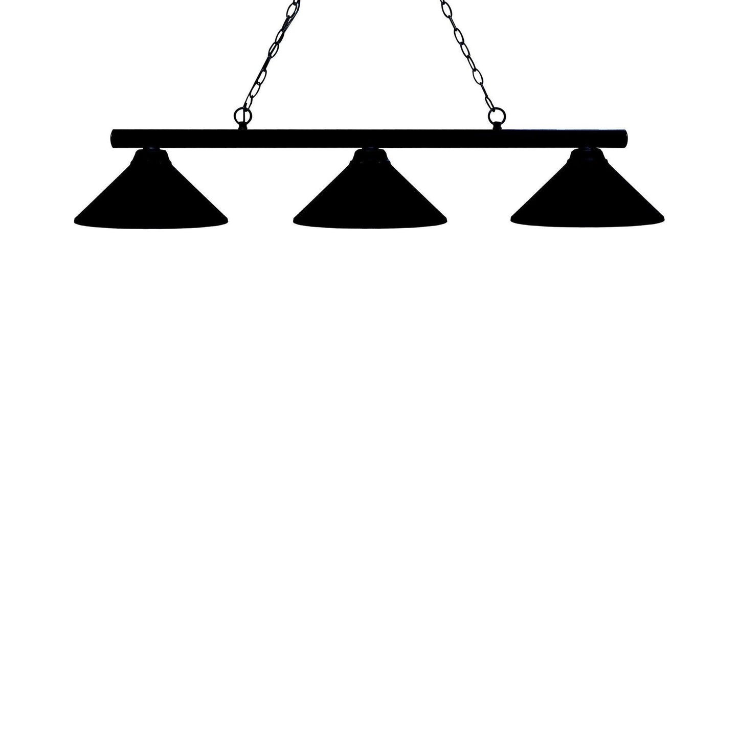 Sharp Shooter Billiard Pendant Light in Matte Black/Matte Black (3-Light).