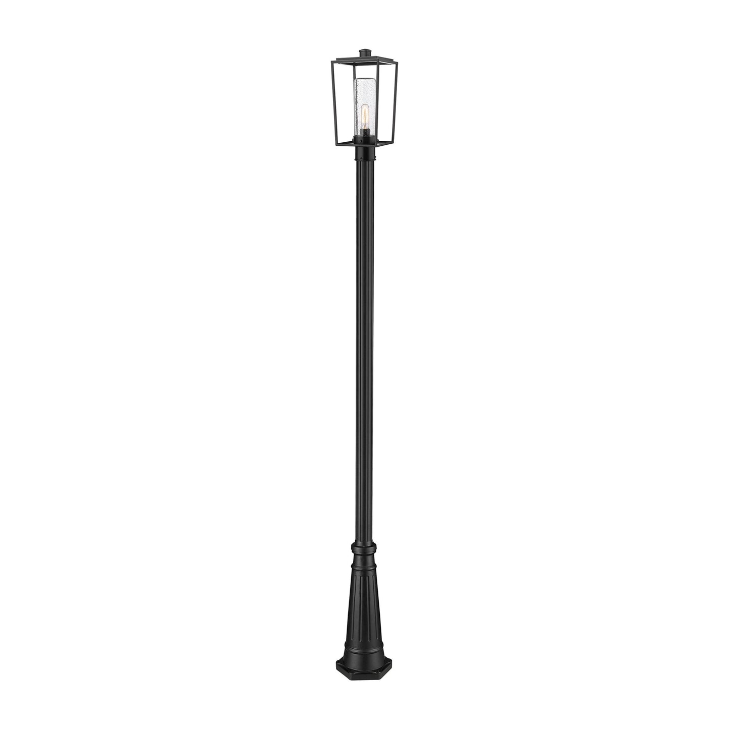 Sheridan 519P Outdoor Post Light in Clear Seedy (111.25-Inch).