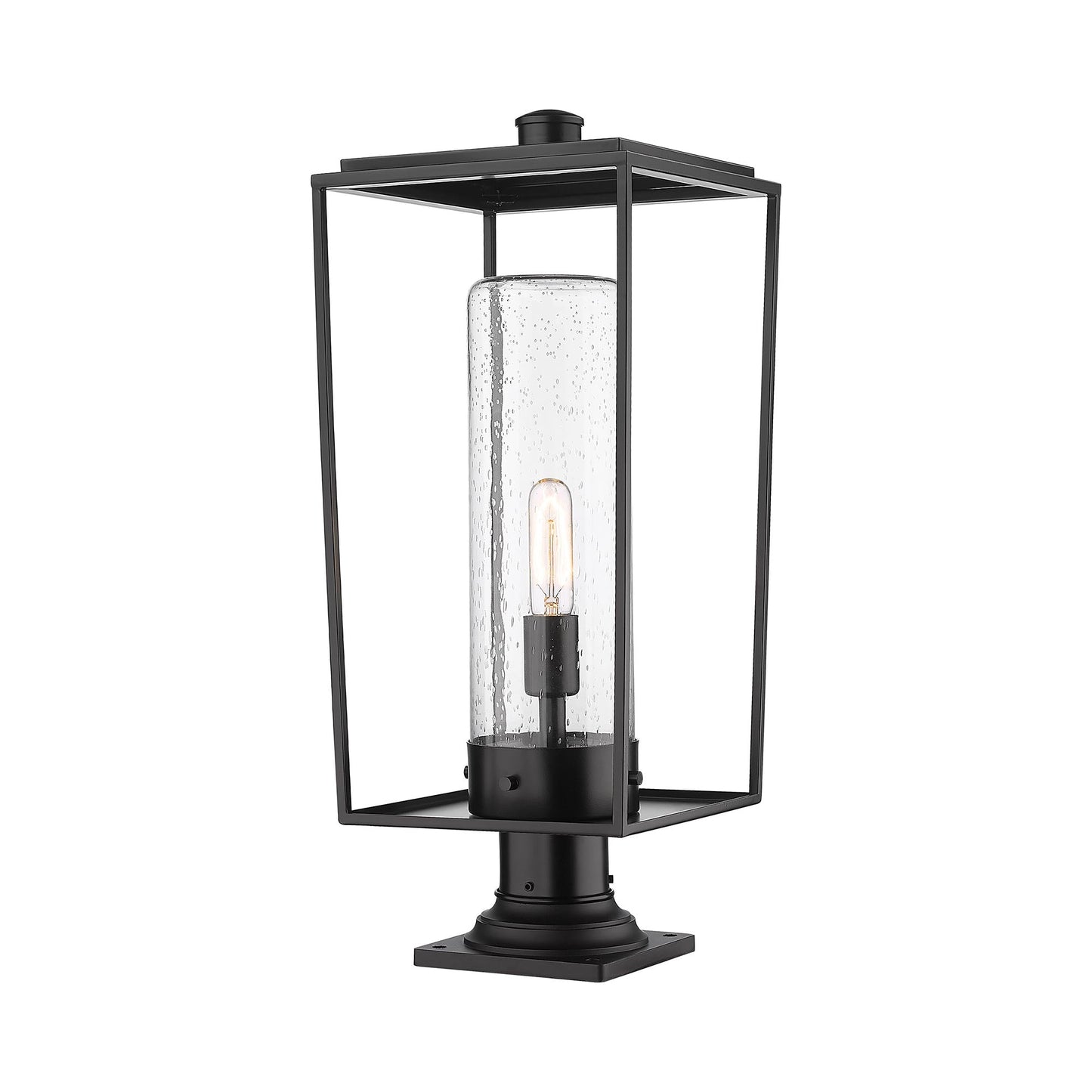 Sheridan 533PM Outdoor Pier Mount Light in Clear Seedy (24.5-Inch).