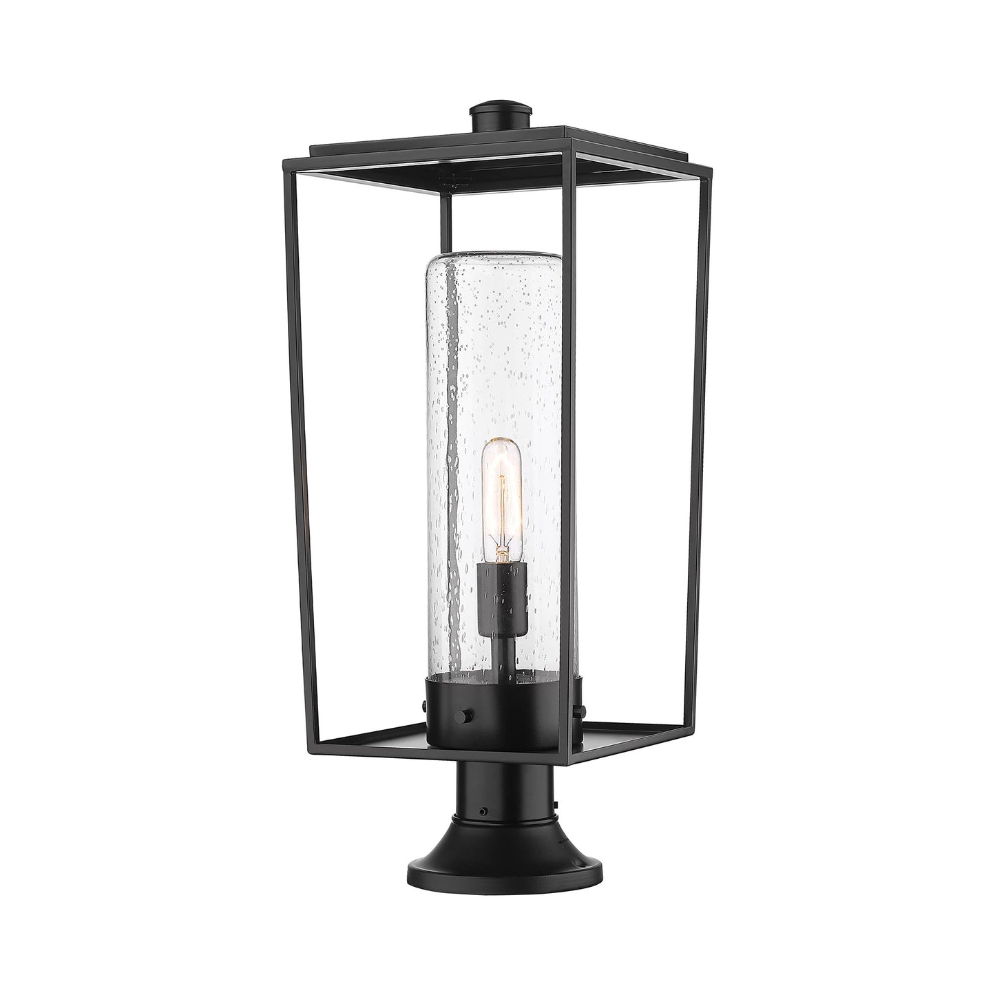 Sheridan 553PM Outdoor Pier Mount Light in Clear Seedy (24.5-Inch).