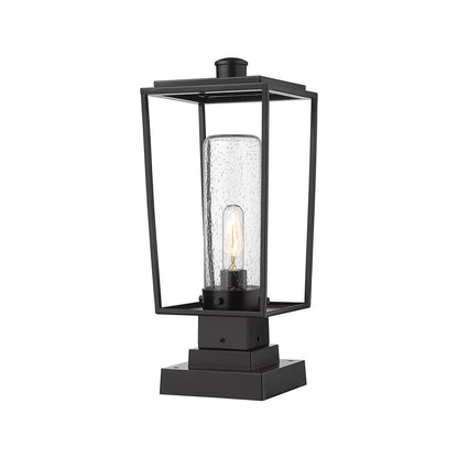 Sheridan Outdoor Pier Mount Light in Clear Seedy (19.75-Inch).