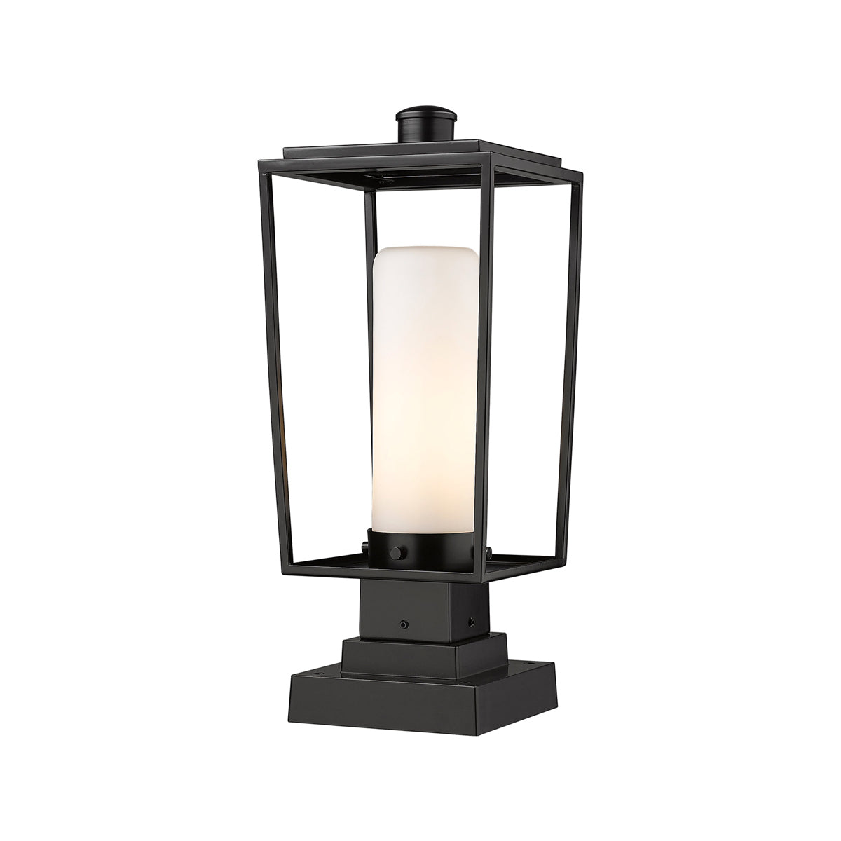 Sheridan Outdoor Pier Mount Light in White Opal (19.75-Inch).