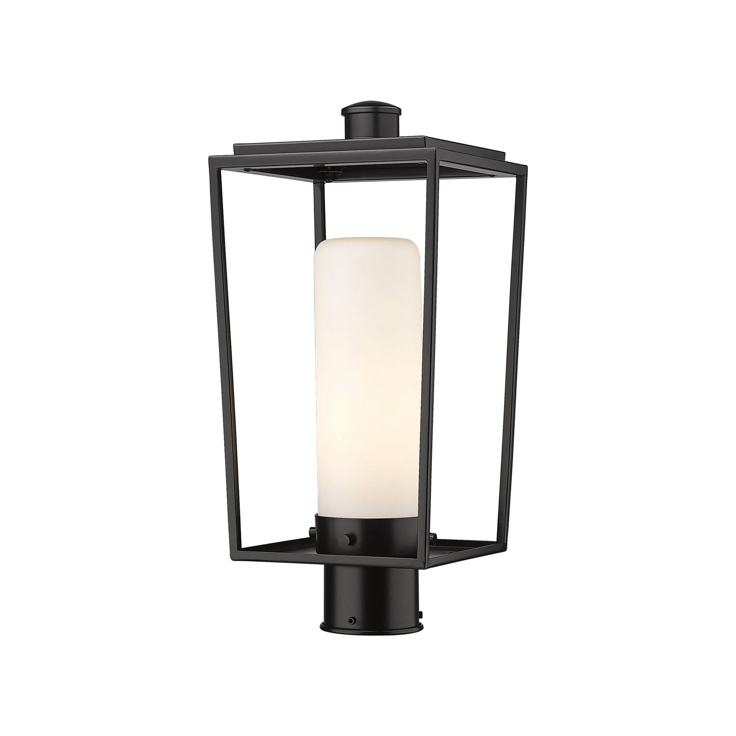 Sheridan Outdoor Post Light in White Opal (17.38-Inch).