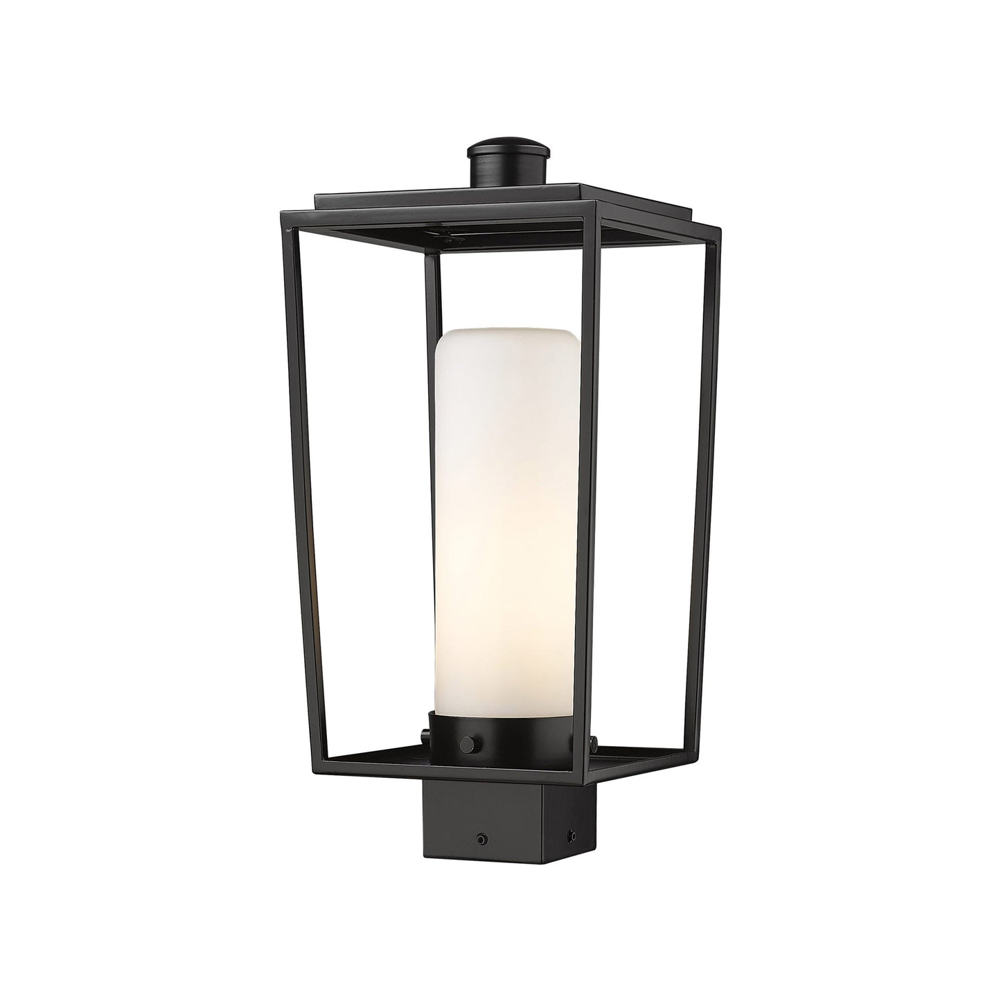 Sheridan Outdoor Square Post Light in White Opal (17.13-Inch).