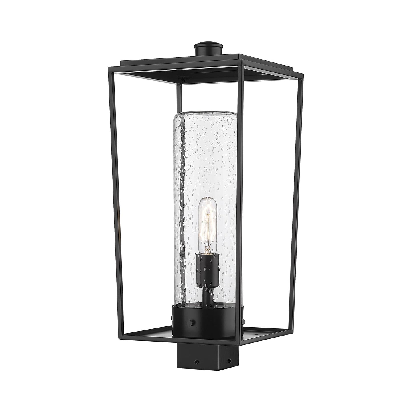 Sheridan Outdoor Square Post Light in Seedy (22.25-Inch).