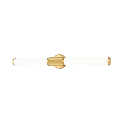 Solange LED Bath Vanity Light in Modern Gold (32.5-Inch).