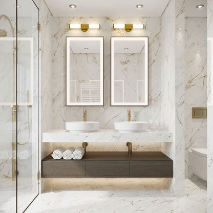 Solange LED Bath Vanity Light in bathroom.