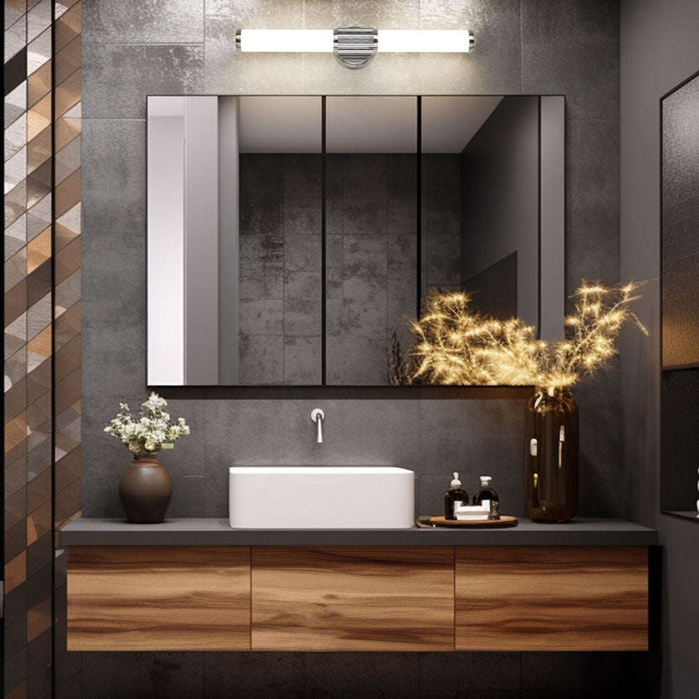 Solange LED Bath Vanity Light in bathroom.