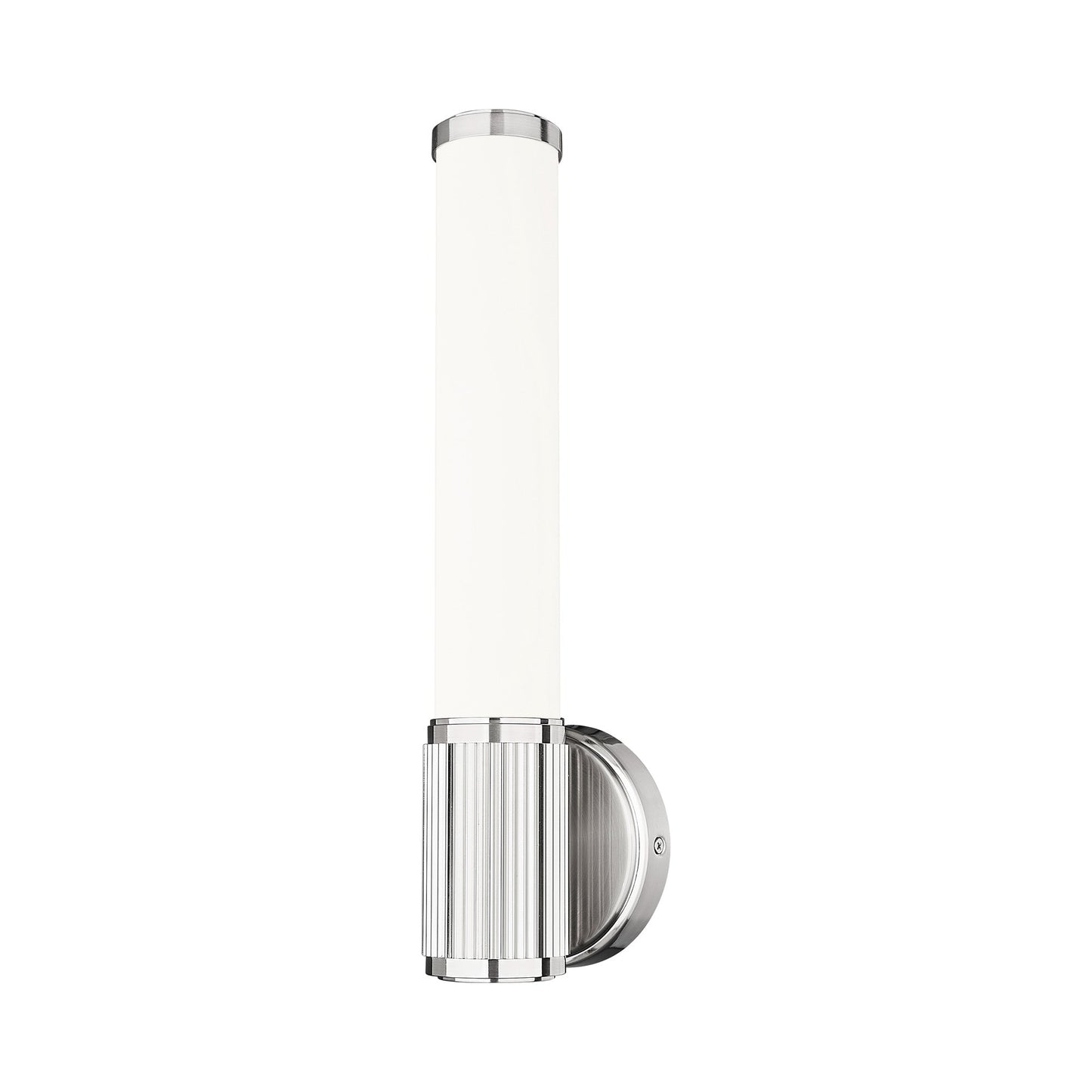 Solange LED Wall Light in Brushed Nickel.