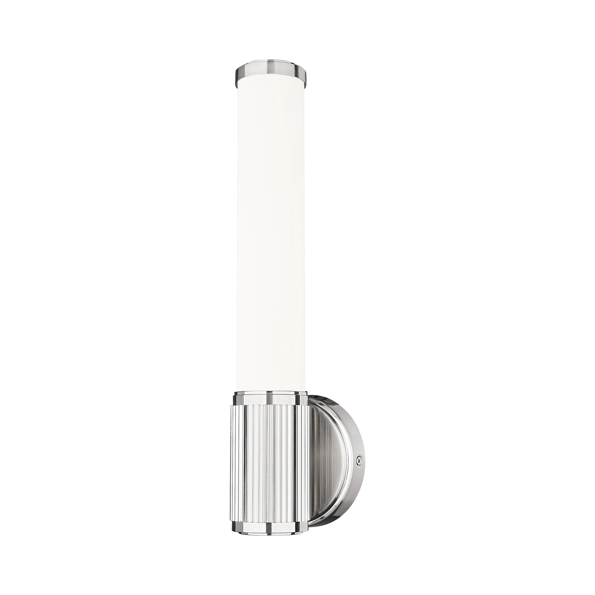 Solange LED Wall Light in Brushed Nickel.