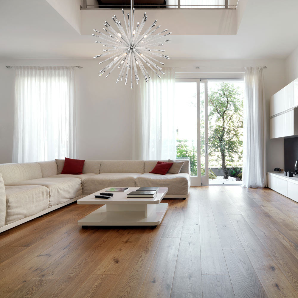 Soleia Chandelier in living room.