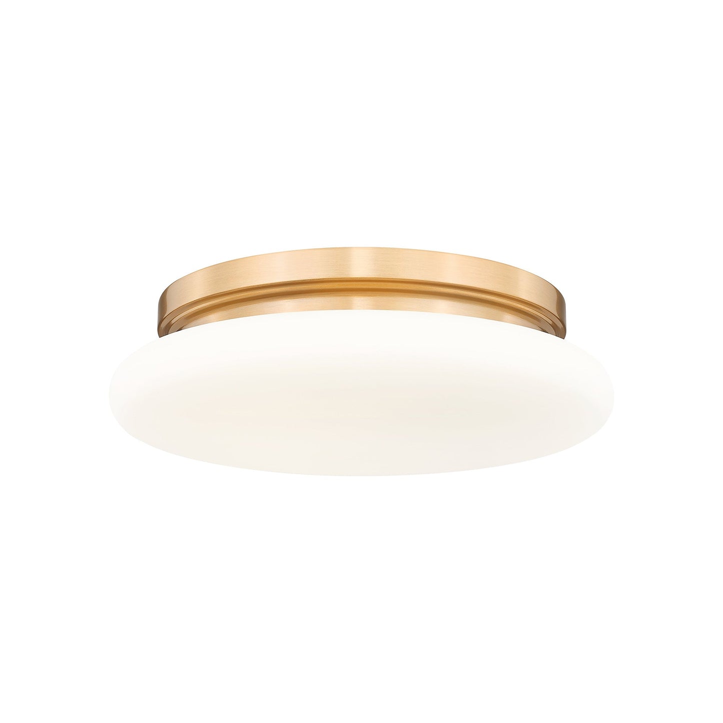 Soleil LED Flush Mount Ceiling Light in Modern Gold (12-Inch).