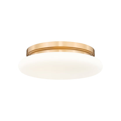 Soleil LED Flush Mount Ceiling Light in Modern Gold (12-Inch).