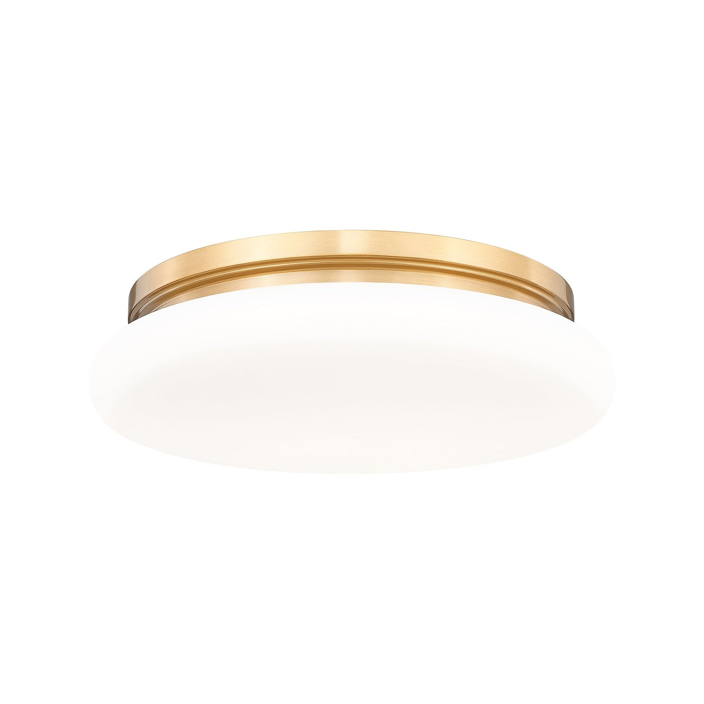 Soleil LED Flush Mount Ceiling Light in Modern Gold (16-Inch).