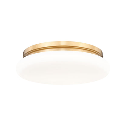 Soleil LED Flush Mount Ceiling Light in Modern Gold (16-Inch).