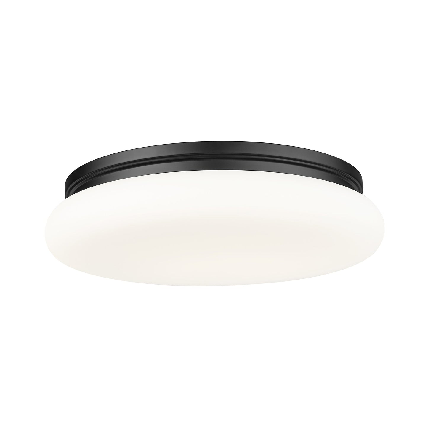 Soleil LED Flush Mount Ceiling Light in Matte Black (20-Inch).