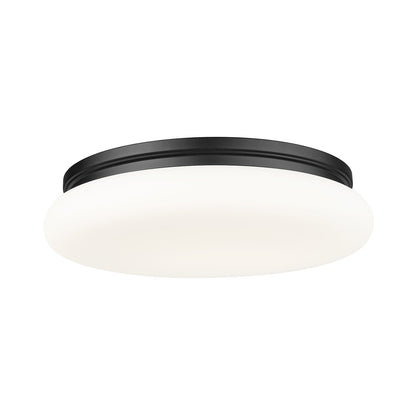 Soleil LED Flush Mount Ceiling Light in Matte Black (20-Inch).