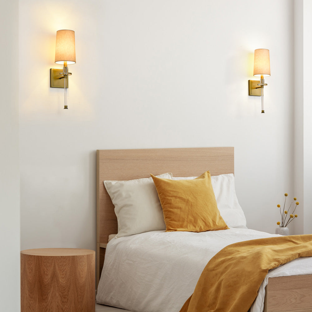 Sophia Wall Light in bedroom.