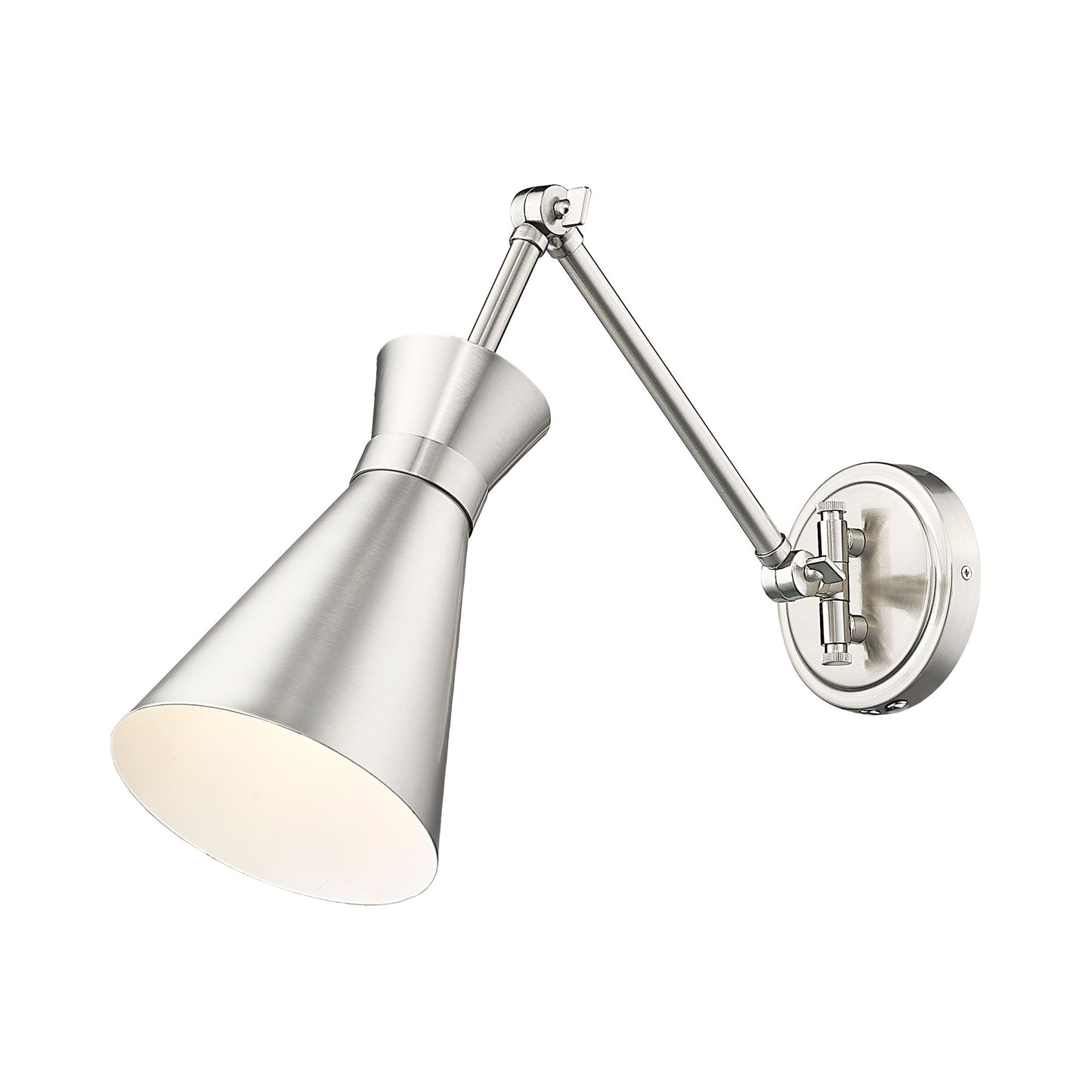 Soriano Arm Wall Light in Brushed Nickel.