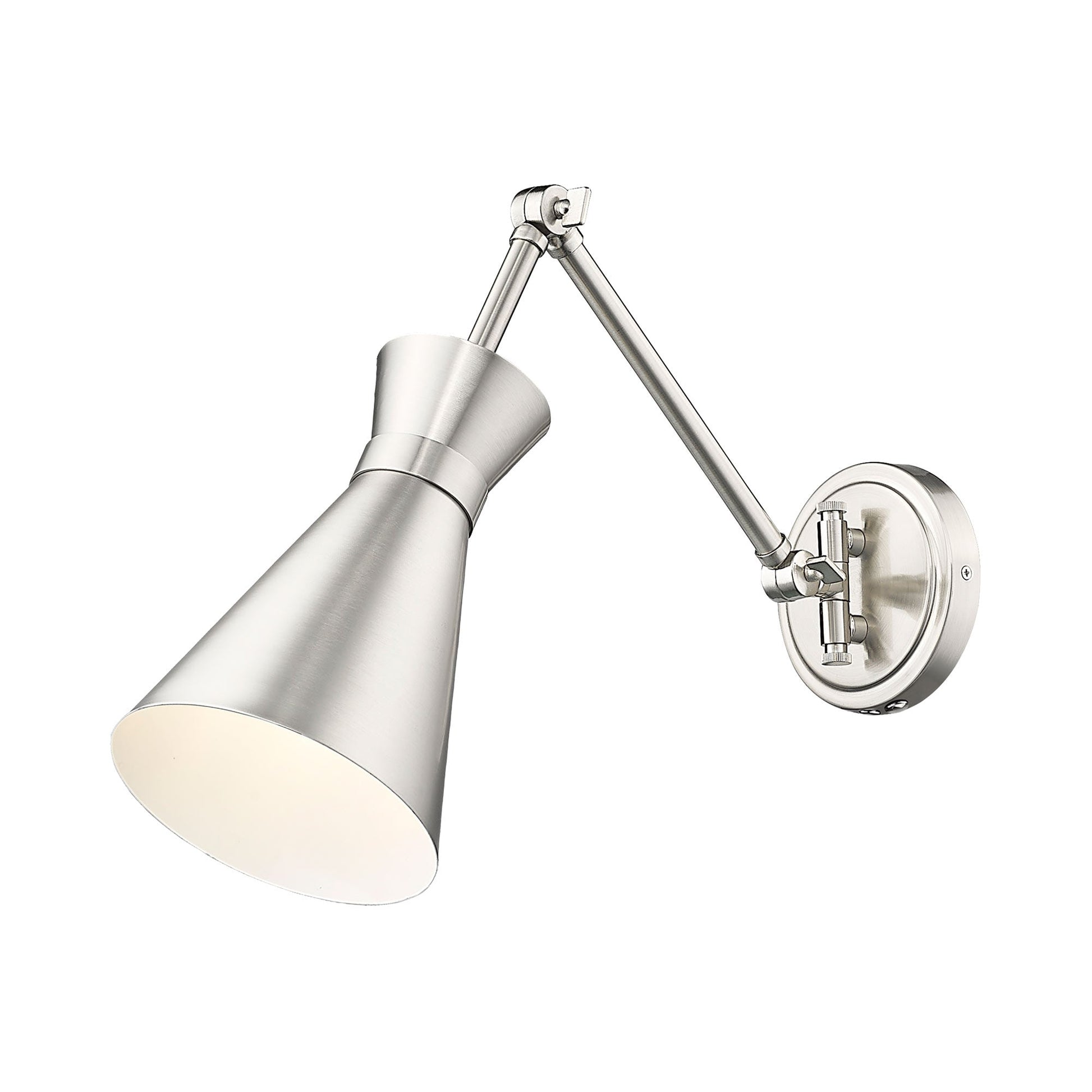 Soriano Arm Wall Light in Brushed Nickel.
