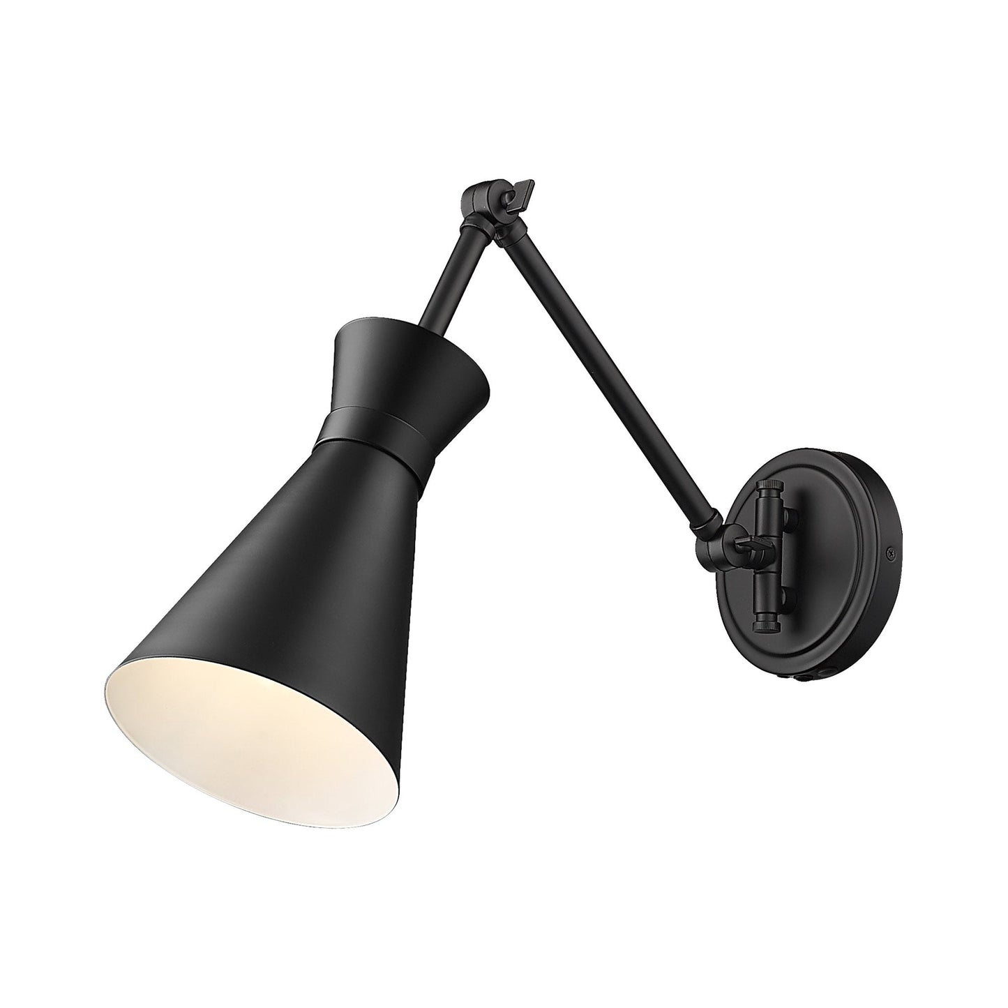Soriano Arm Wall Light in Matte Black.