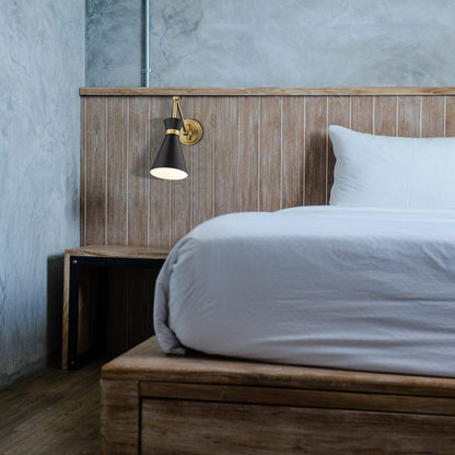 Soriano Arm Wall Light in bedroom.