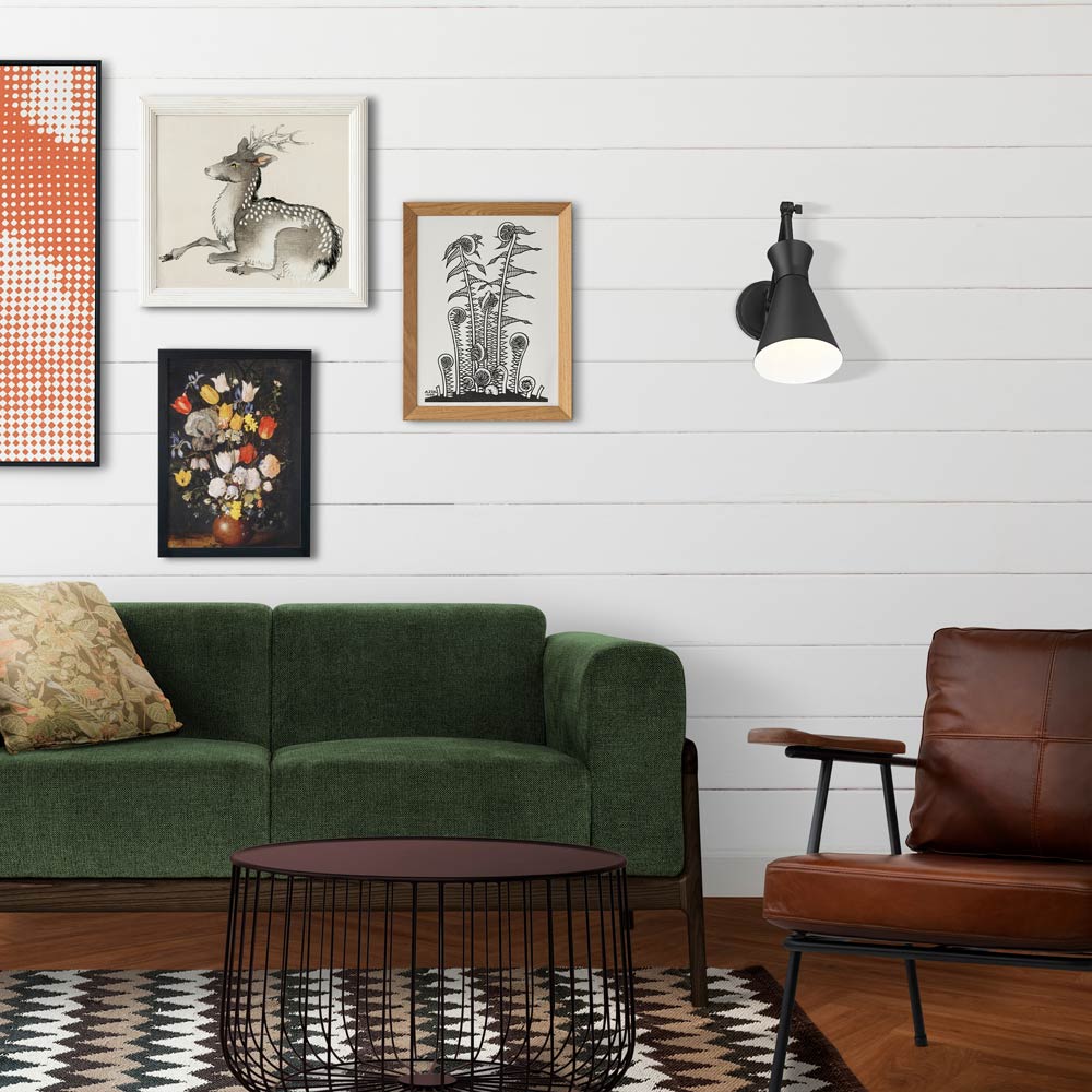 Soriano Arm Wall Light in living room.