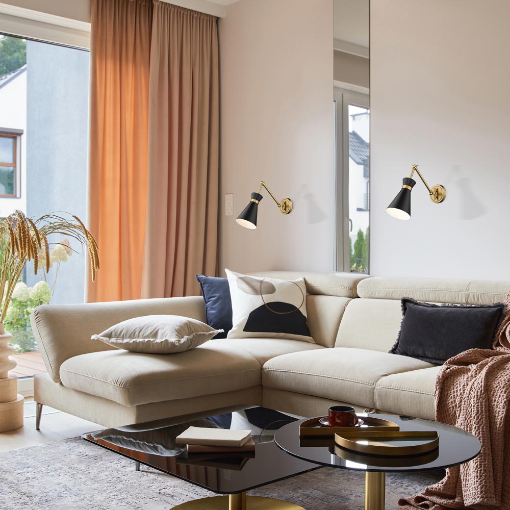 Soriano Arm Wall Light in living room.