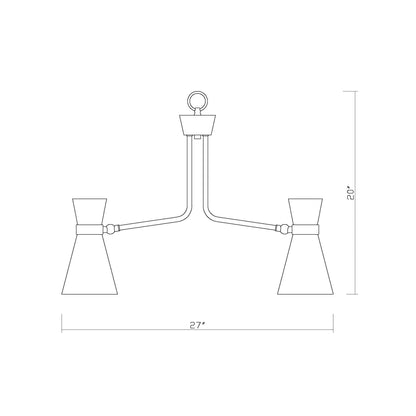 Soriano Chandelier - line drawing.