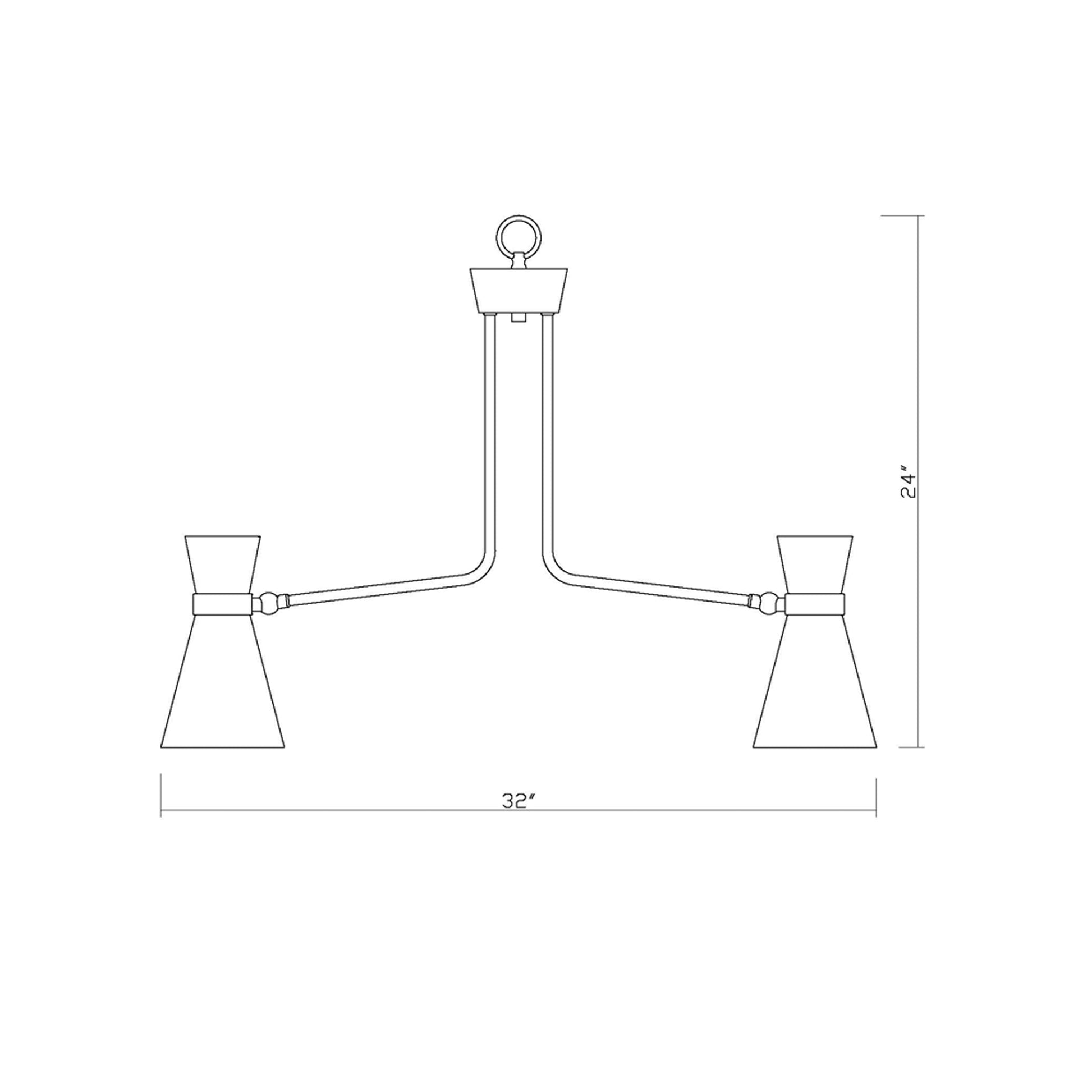 Soriano Chandelier - line drawing.