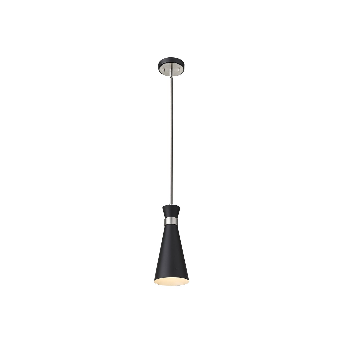 Soriano Pendant Light in Matte Black/Brushed Nickel (5.3-Inch).