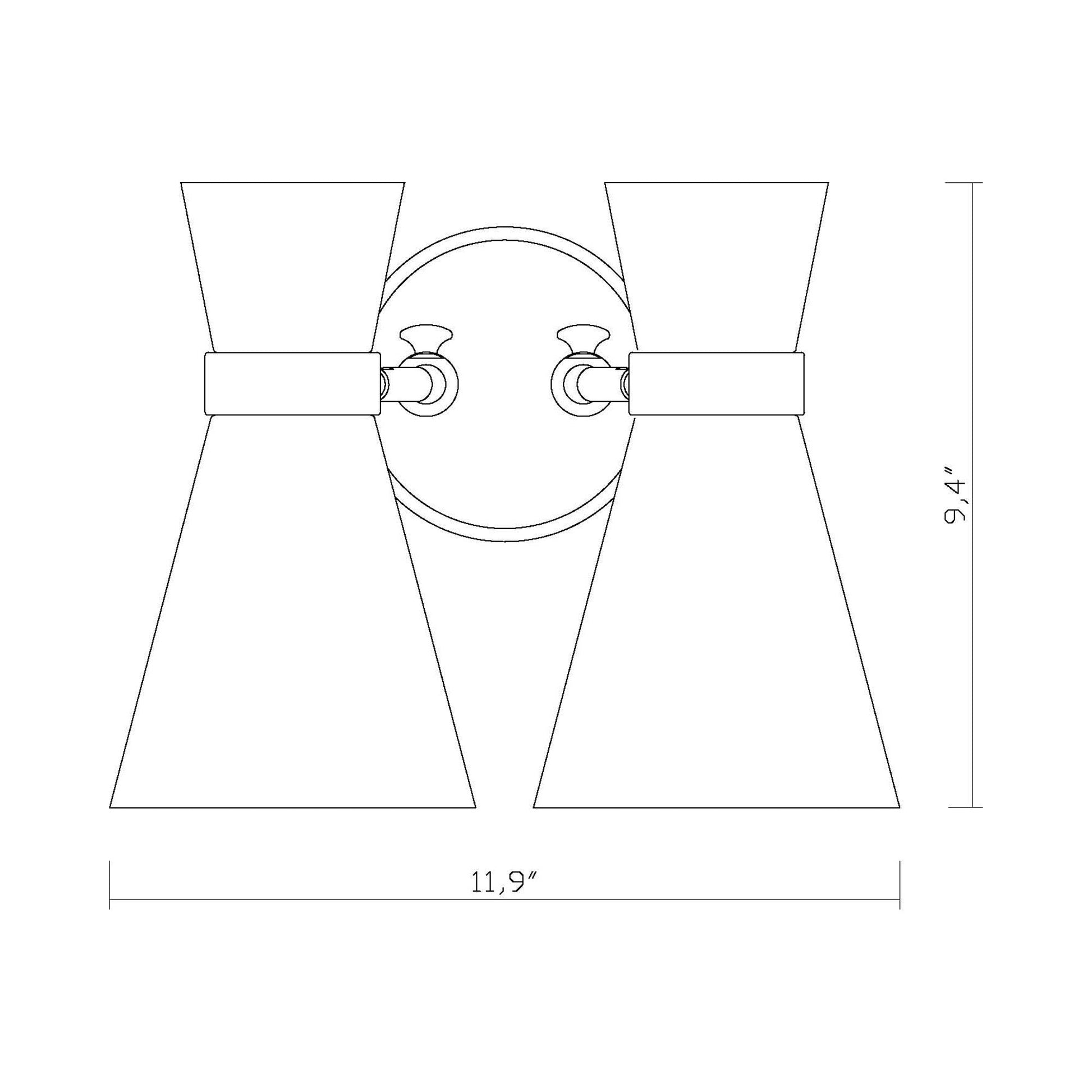 Soriano Wall Light - line drawing.