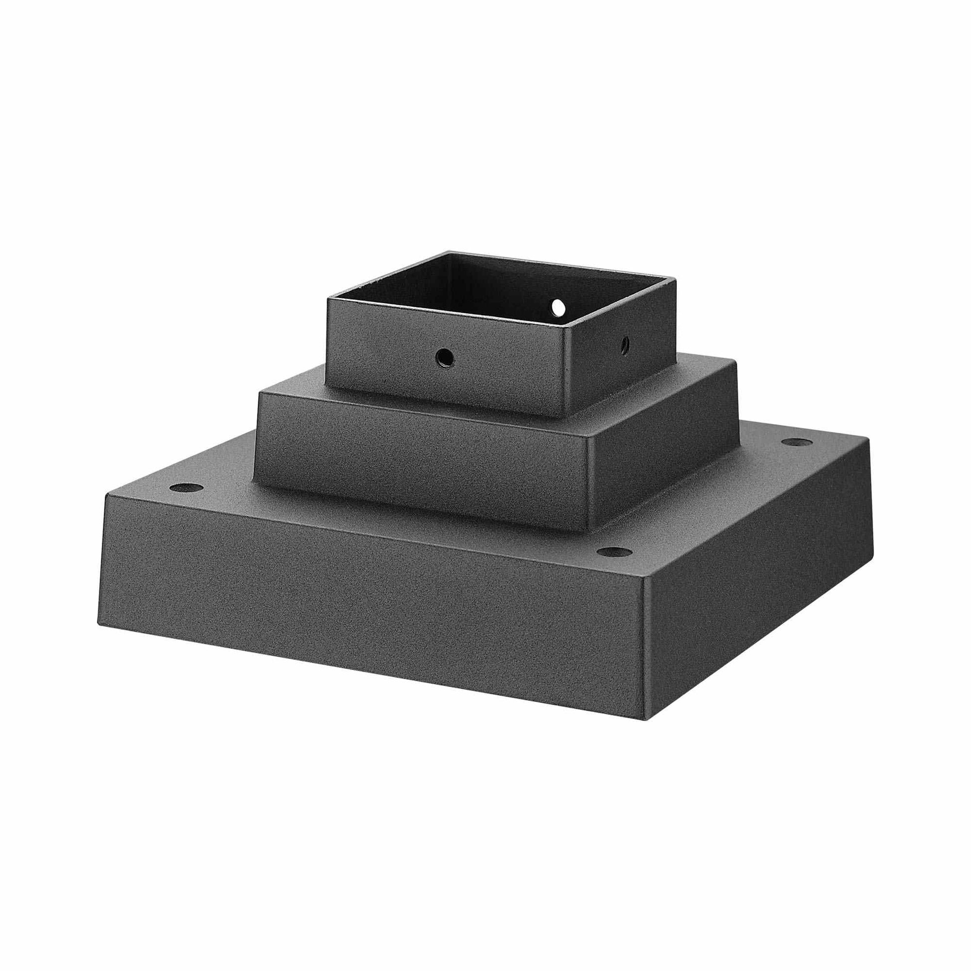 Z-Lite Square Outdoor Pier Mount Hardware in Black.