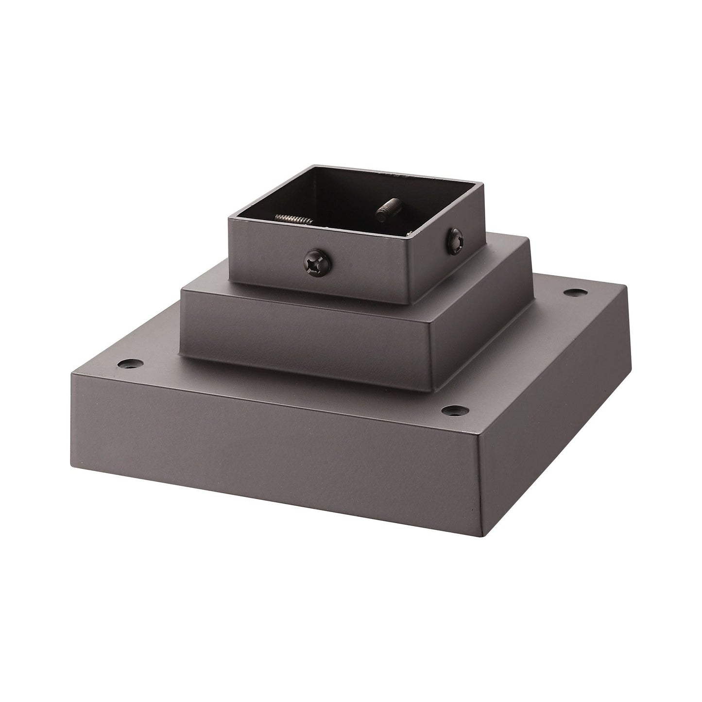 Z-Lite Square Outdoor Pier Mount Hardware in Deep Bronze.