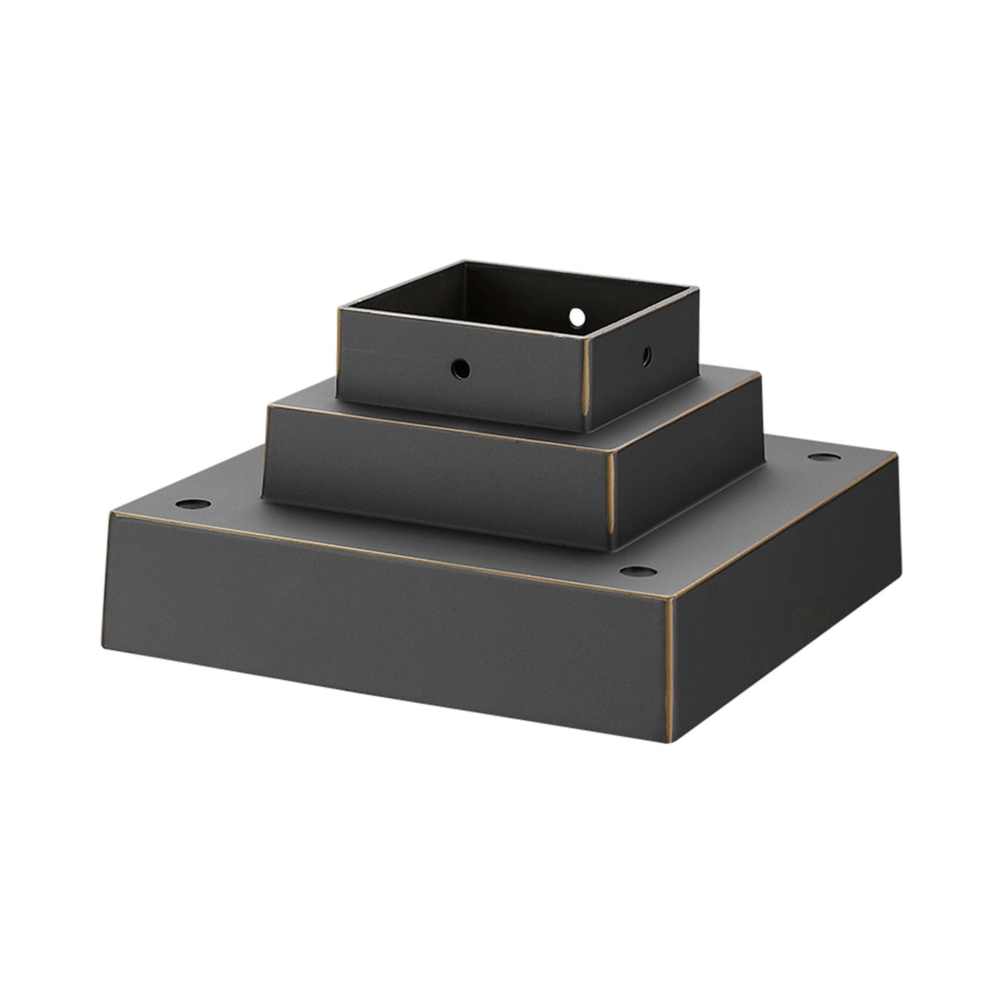 Z-Lite Square Outdoor Pier Mount Hardware in Oil Rubbed Bronze.